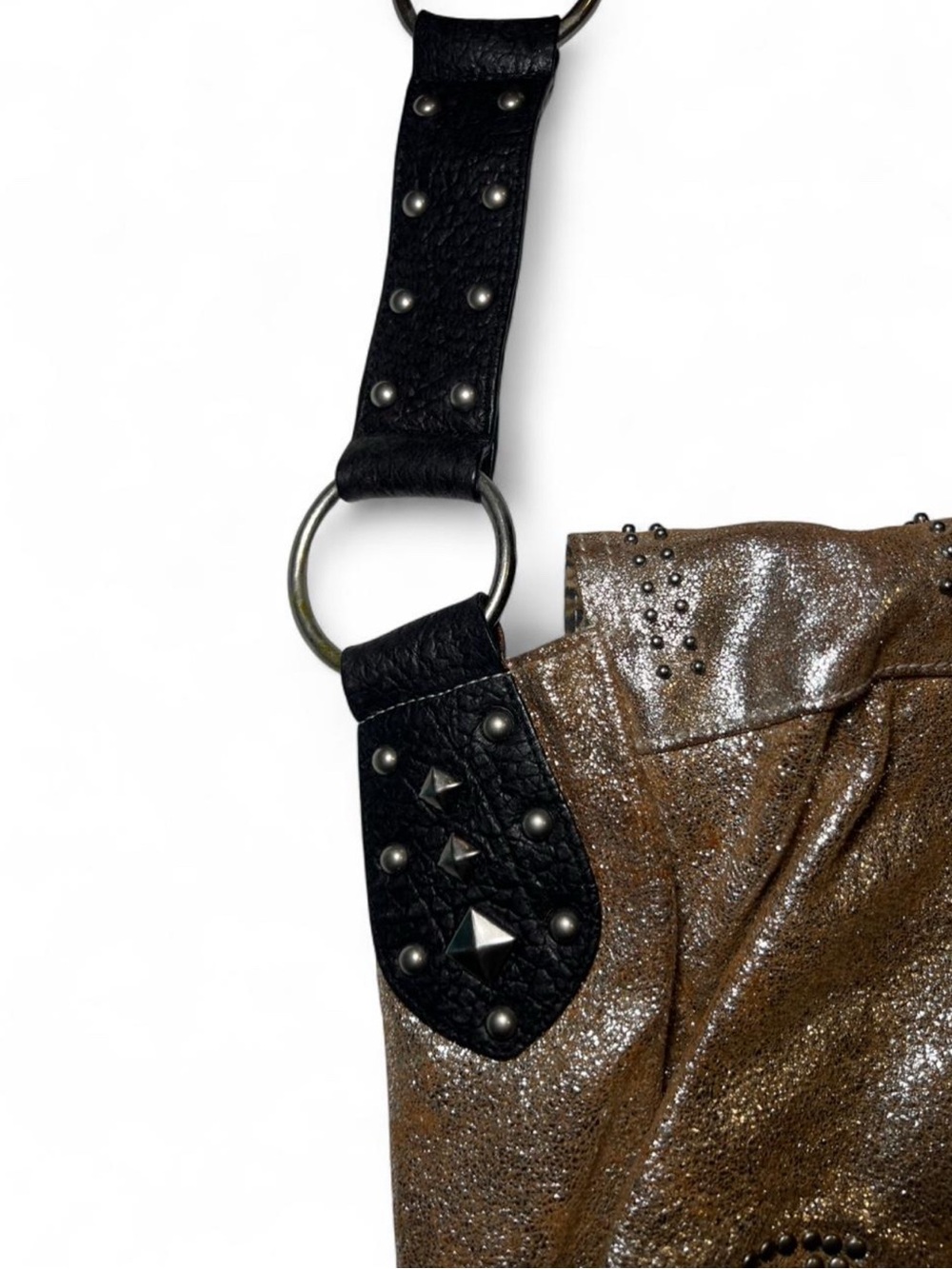 Vintage Y2K Betsey Johnson Stud Crossbody Mailbag Purse - Picture 5 of 6